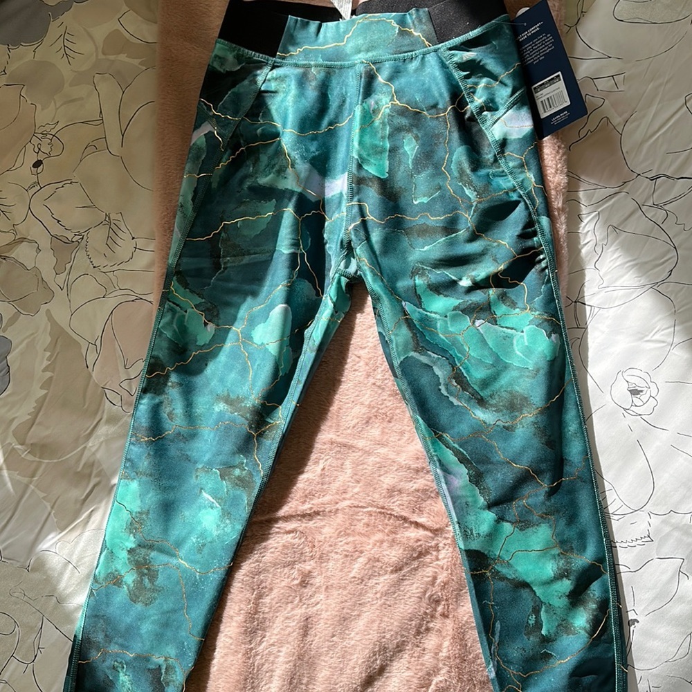 Marika Ceramic Lighting Clash Dry Wik Ankle Legging 25", Size Medium